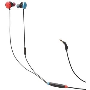 JBL Quantum 50N, Bedrade In-Ear Gaming Headset met JBL QuantumSOUND, Stemgerichte Microfoon, Volumeregelaar en Microfoondemping, Multiplatform Compatibiliteit, Twistlock Comfort, in Blauw/Rood