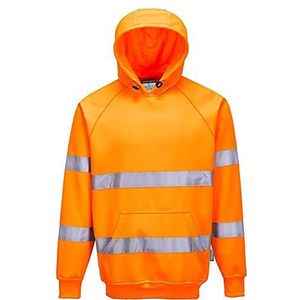 Portwest B304 Hi-Vis Sweatshirt met Capuchon, Normaal, Grootte S, Oranje