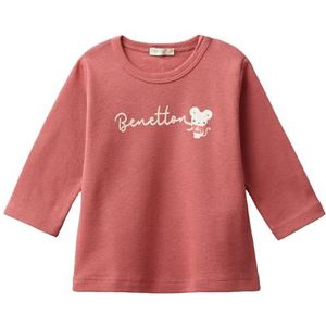 United Colors of Benetton T-shirt voor jongens, Roze, 62 cm