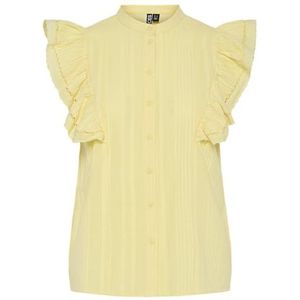 Pcsikka Sl Shirt Mpa Bc, geel (pale banana), XL