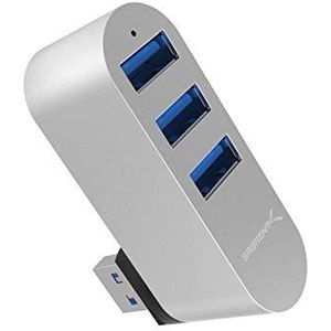 SABRENT Premium 3-poorts aluminium mini USB 3.0 hub [90°/180° graden draaibaar] (HB-R3MC)