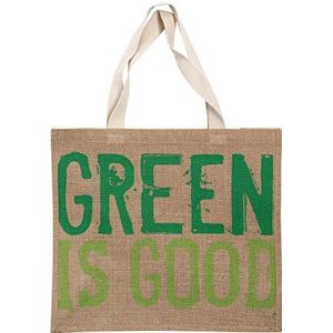 Groen is een goede boodschappentas, jute Heasian, katoen, natuurlijk, groen.