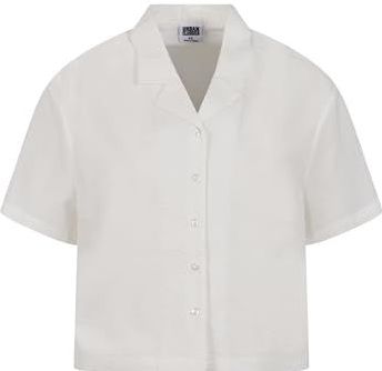 Urban Classics Dames Shirt Dames Seersucker Shirt Wit L, wit, L