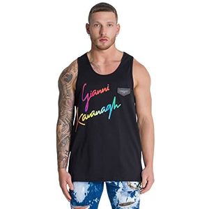 Gianni Kavanagh Black Refraction Vest T-shirt, XS Heren