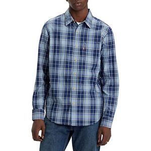 Levi's heren Sunset 1-Pocket Standard, Emmett Plaid Bright White, XS