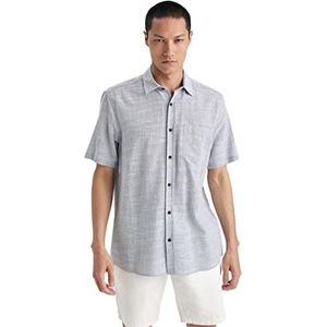 DeFacto Tunic T-shirt voor heren, Donkerblauw, 3XL