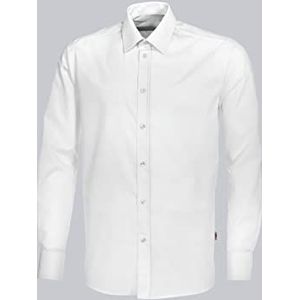 BP 1563 682 Heren hemd uit gemengde stof met stretch wit, maat 45-46