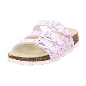 Superfit Pantoffels met voetbed voor meisjes, wit meerkleurig 1020, 40 EU