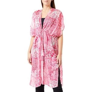 ZITHA dames kimono, roze/wit, S