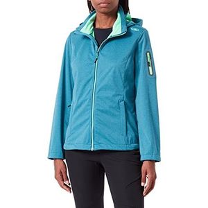 CMP Melange jas van licht softshell-materiaal voor dames met afneembare capuchon, softshelljas voor dames