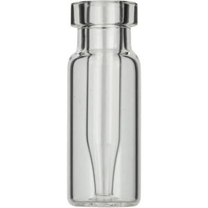 Macherey & Nagel ML-1905 Glazen rolrandfles met geïntegreerde glazen inzetstuk, N 11, helder, 0,2 ml capaciteit, 11,6 mm diameter, 32,0 mm hoogte, 100 stuks