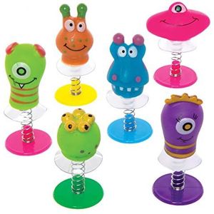 Baker Ross Springende monsterwiebelkoppen - speelgoed voor kinderen als cadeautje en prijs op de kinderverjaardag - 6 stuks