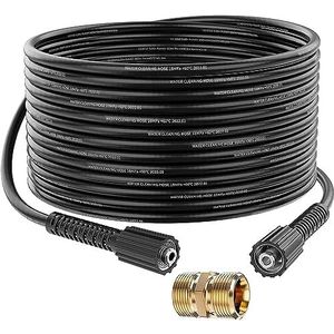 Hogedrukreiniger slang Jet Wash verlengslang, 10M 33' 2000PSI M22 binnendraad Power Wash vervangende slang met M22 buitendraad connector compatibel met Karcher standaard M22-14 aansluiting