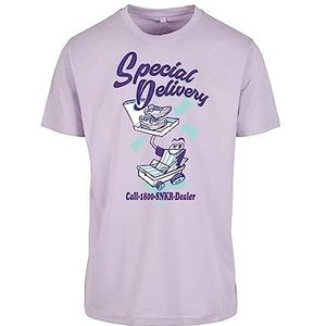 Mister Tee Heren T-shirt Special Delivery Tee, print T-shirt voor mannen, grafisch T-shirt, streetwear, lila (lilac), M