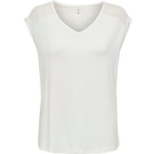 Onljojo - Top - Zwart - Katoen - Kanten Detail