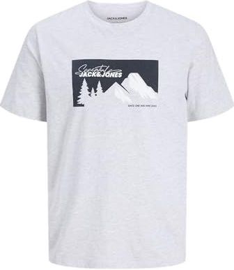 JACK & JONES - JJSUN - Shirt - Navy/Wit/Wit Gemêleerd