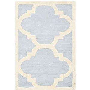 Safavieh gestructureerd tapijt, CAM140, handgetufte wol 60 x 91 cm lichtblauw/ivoor