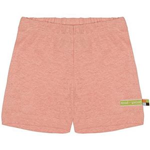 loud + proud Uniseks kinderen effen met linnen, GOTS-gecertificeerde shorts, perzik, 74/80 cm