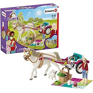 SCHLEICH 42467 Horse Club - Koets voor paardenshow - Speelfigurenset - Kinderspeelgoed voor Jongens en Meisjes - 5 tot 12 jaar - 33 Onderdelen
