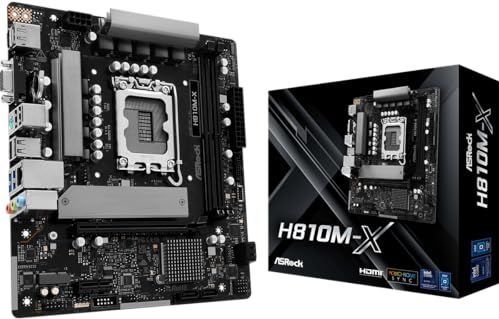 Asrock - H810M-X - Moederbord - Micro ATX - Zwart - Ondersteuning voor DDR5