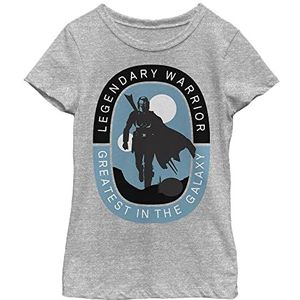 Star Wars Meisjes korte mouw Classic Fit T-shirt, Heather Grey, 104 cm
