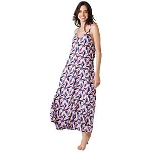 LOVABLE Lange jurk met bandjes, strandkleding voor dames, Meerkleurige print, XL