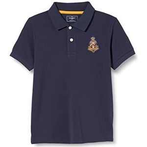 Hackett London Boy's Heritage Badge Polo Shirt, Navy Blazer, 7 Jaar