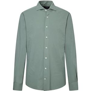 Hackett London Essential Piqué overhemd voor heren, Groen, XL