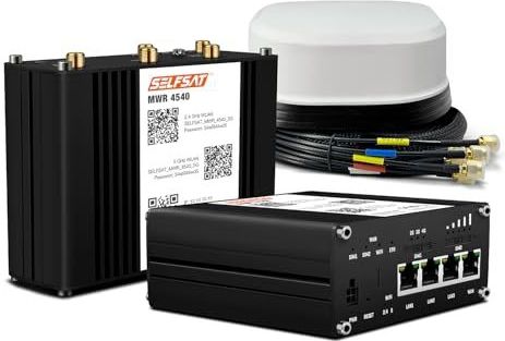 Selfsat - MWR 4540 - WLANrouter - Wit - 4G Cat 6 tot 300 Mbps incl SATCO 5G antenne
