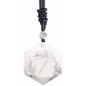 Natuurlijke Crystal Quartz hanger steen hanger touw ketting ketting, wit turkoois