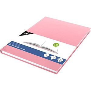 Dummyboek K5352 Kangaro schetsboek, A4 blanco met roze pastel hardcover, 80 vellen 100 gram wit zuurvrij papier