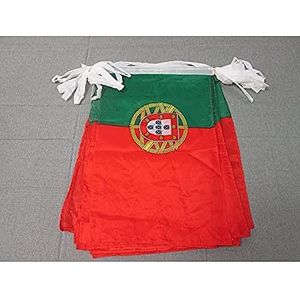 Portugal 12 meter BUNTING Vlag 20 vlaggen 45x30 cm - Portugese STRING vlaggen 30 x 45 cm - AZ FLAG