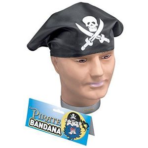 Bristol Novelty BA146 Pirat hoofddoek, heren, zwart, eenheidsmaat