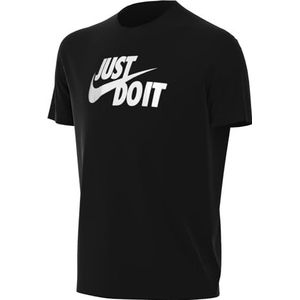 Nike Unisex Kids Shirt K Nsw Tee Jdi Swoosh 2, Zwart/Wit, FV4078-010, XS