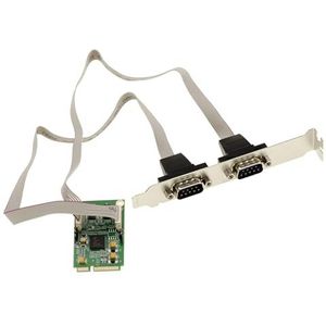 KALEA-INFORMATIQUE 2-poorts COM RS232 Mini PCI Express Controllerkaart - DB9-stekkers met EXAR XR17V352 chipset