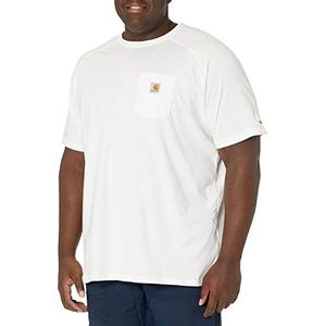 Carhartt Force-T-shirt voor heren, relaxed fit, midgewicht, korte mouwen, voor werk, wit, XL
