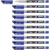Permanent marker - STABILO Write-4-all - fijn - 10 stuks - blauw