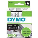DYMO originele D1 labels | zwarte afdruk op transparante tape | 9 mm x 7 m | zelfklevende labels voor de LabelManager labelmakers | gemaakt in Europa