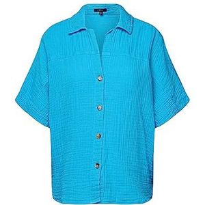 Mavi Dames Short Sleeve Shirt Blouse, Blauw, L, Blau, L