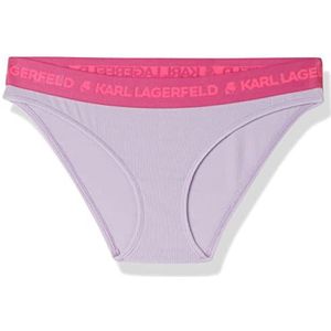 KARL LAGERFELD Dames Logo geribbelde slip, Pastel Lila, L