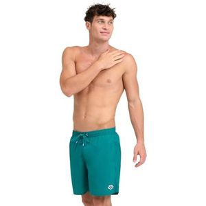 ARENA Men's Icons Solid Boxer Swim Trunks, Green Lake, S, Green Lake, S