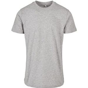 Build Your Brand Basic T-shirt voor heren met ronde hals, Heather Grey, 3XL