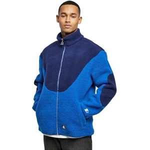 STARTER BLACK LABEL Heren Starter Sherpa Fleece Jacket Jacket, kobaltblauw/donkerblauw, XL