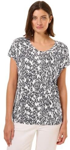 Cecil - T-shirt - Vanilla white - Met Print All-over