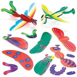 Baker Ross O671 Vliegenglijders voor kinderen, speelgoed, partyzakvuller, spellen en prijzen (6 stuks), gesorteerd
