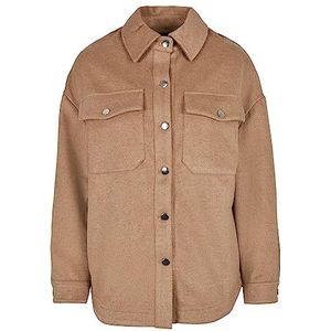 Urban Classics Overshirt-jack voor dames, eenkleurig, met twee borstzakken en jaszakken, maat XS tot 5XL, Lichtground, 4XL