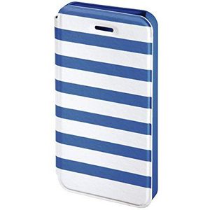 Hama Stripes Boekje Hoesje voor Apple iPhone 5/5S - Blauw/Wit