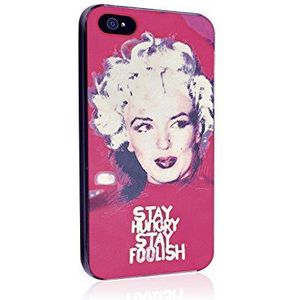 Muvit mushsf0011 beschermhoes voor iPhone 4/4S, motief Marilyn Stay Hungry Stay Foolish