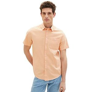 TOM TAILOR Uomini Overhem 1034892, 31200 - Washed Orange Chambray, 3XL