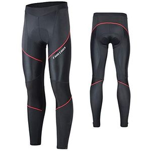 MEETWEE Lange fietsbroek voor heren, 3D-gel gevoerd, ademend, compressie-onderbroek voor mountainbike, fiets, Rood-1, M